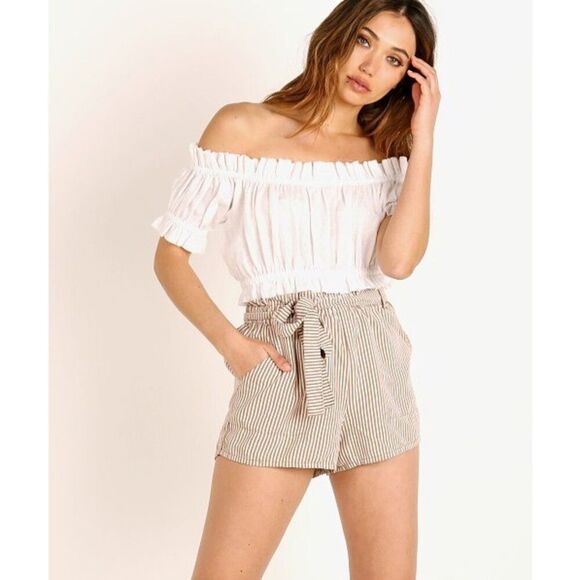 Mikoh Pana Cover-Up Top Womens 3 White Off The Shoulder Pullover Swimwear ERK141 - Picture 7 of 10